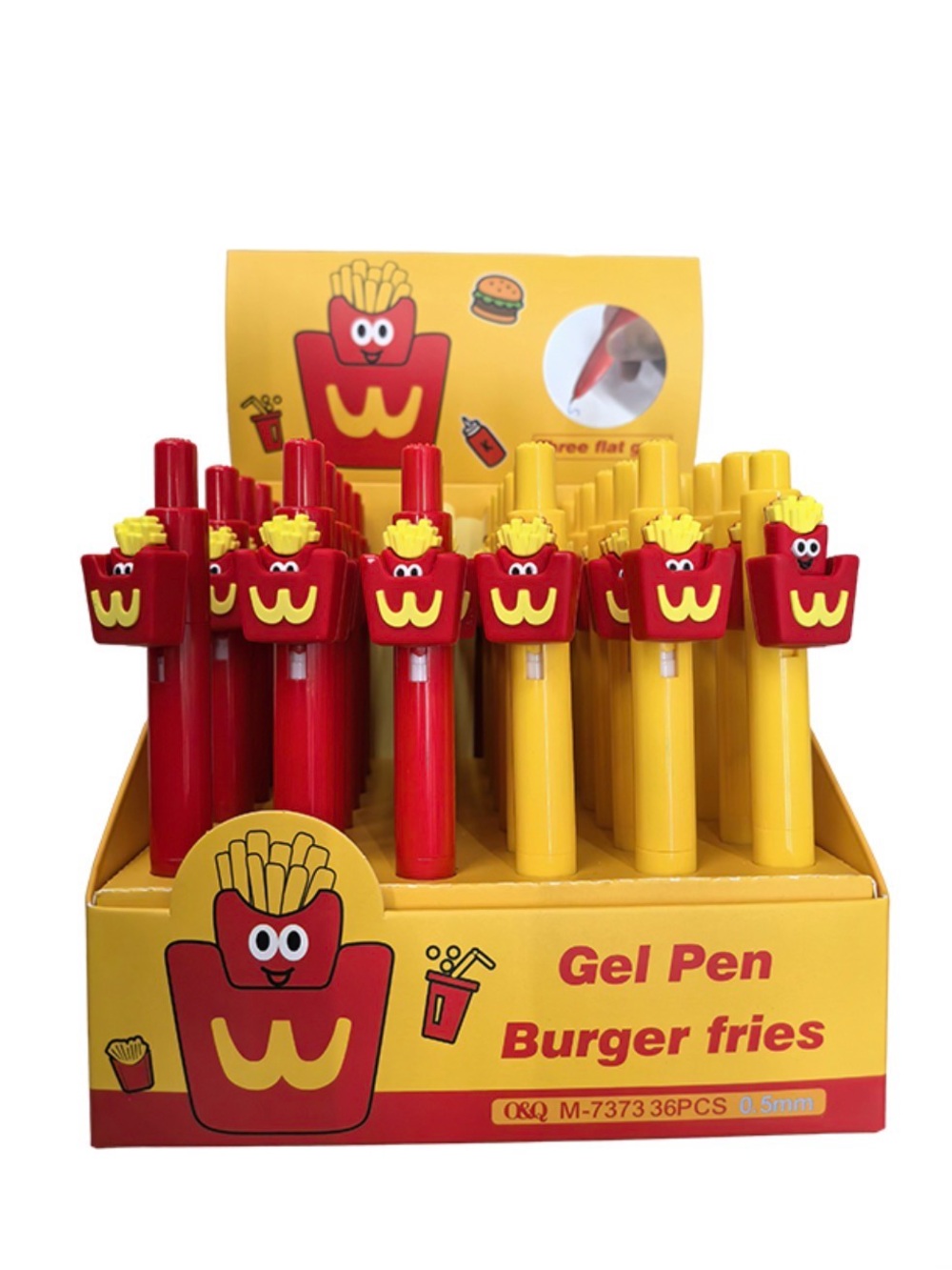 6 Burger Fries Pens